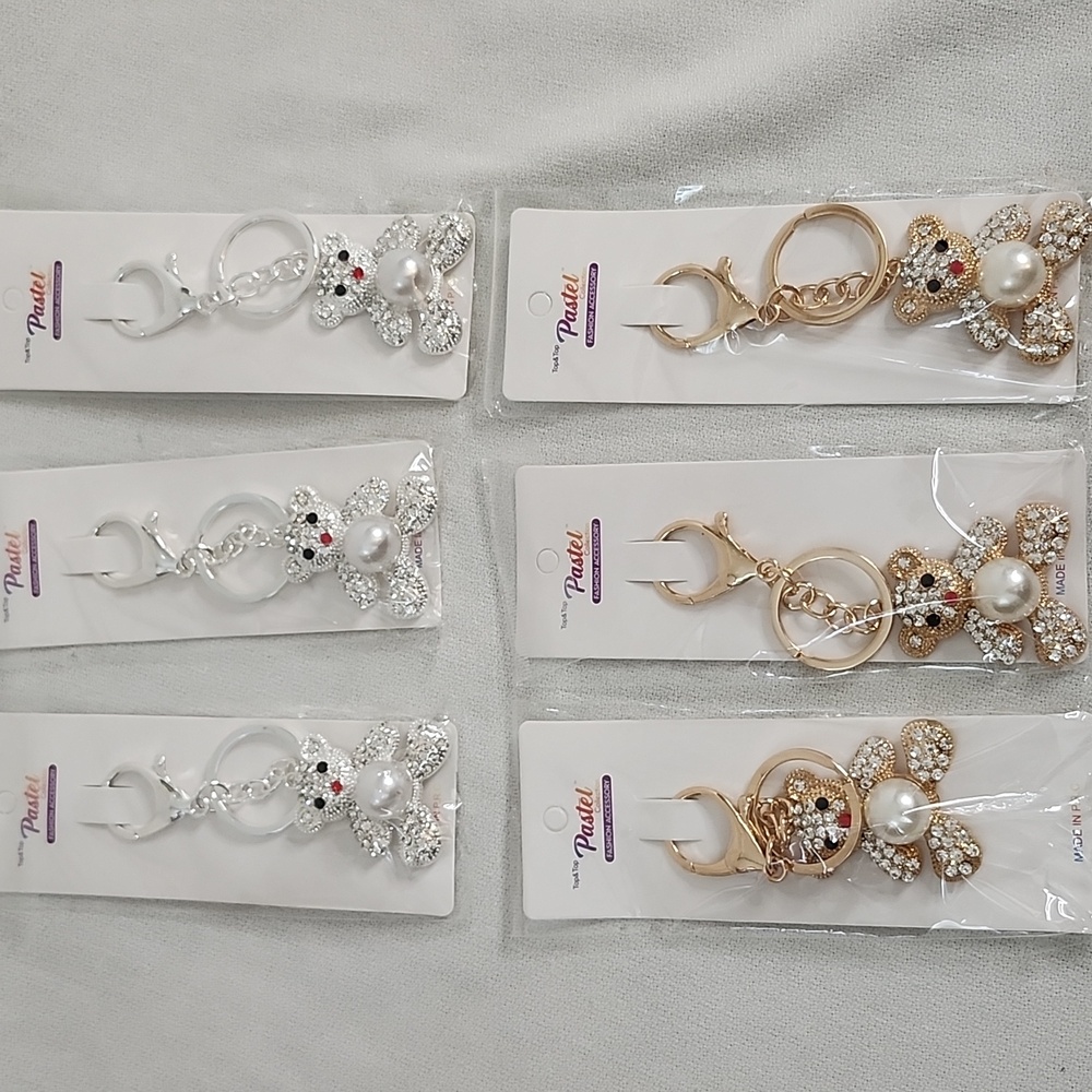 NIP Bear Keychain/Bag Charm Set